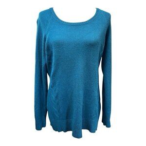 Evolution by Cyrus Womens Pullover Sweater~Size Large~Teal Blue~Stitch Fix NWOT